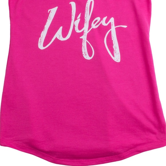 NEXT LEVEL APPAREL❤️ “WIFEY” HALTER TANK Sz Small - Picture 4 of 12